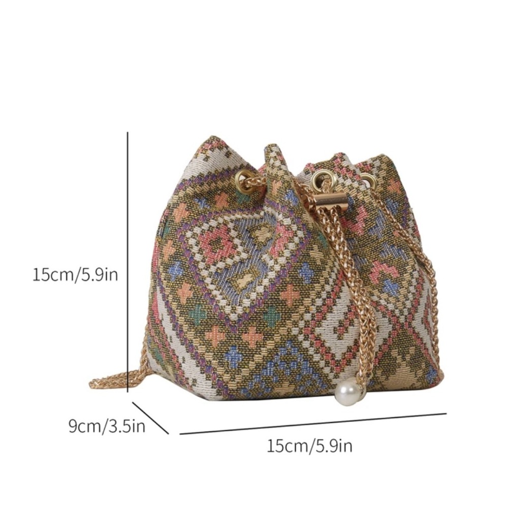($10) Multicolored Cross Body Bag - Picture 2 of 5